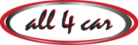 Logo All 4 Cars di colore grigio e rosso